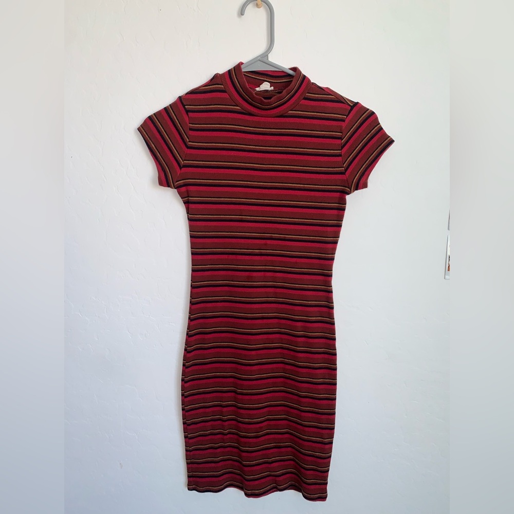 Garage Red Striped Dress